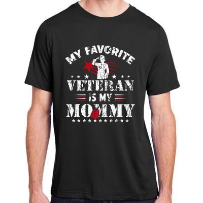 My Favorite Veteran Is My Mommy Usa Flag Vintage Adult ChromaSoft Performance T-Shirt