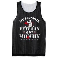 My Favorite Veteran Is My Mommy Usa Flag Vintage Mesh Reversible Basketball Jersey Tank