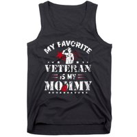 My Favorite Veteran Is My Mommy Usa Flag Vintage Tank Top