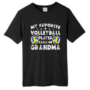 My Favorite Volleyball Player Calls Me Grandma Mother's Day Tall Fusion ChromaSoft Performance T-Shirt