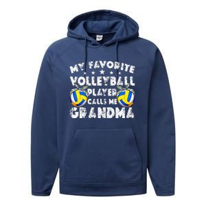 My Favorite Volleyball Player Calls Me Grandma Mother's Day Performance Fleece Hoodie