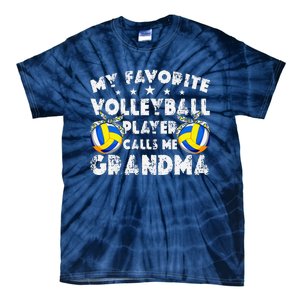 My Favorite Volleyball Player Calls Me Grandma Mother's Day Tie-Dye T-Shirt