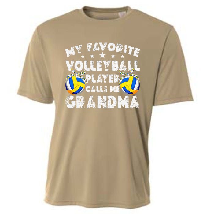 My Favorite Volleyball Player Calls Me Grandma Mother's Day Cooling Performance Crew T-Shirt