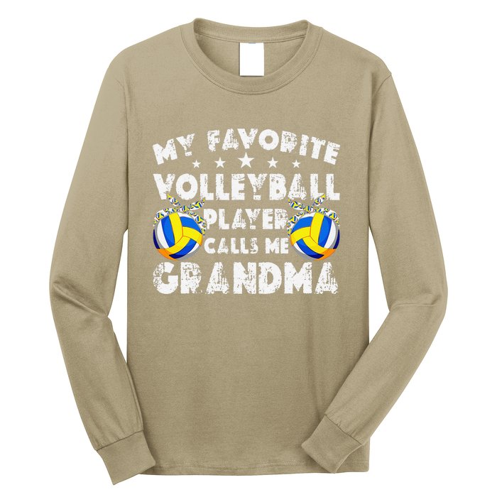 My Favorite Volleyball Player Calls Me Grandma Mother's Day Long Sleeve Shirt