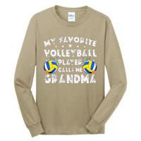 My Favorite Volleyball Player Calls Me Grandma Mother's Day Tall Long Sleeve T-Shirt