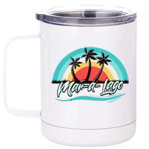 Matching Family Vacation Retro Sunset Maralago Florida 12 oz Stainless Steel Tumbler Cup