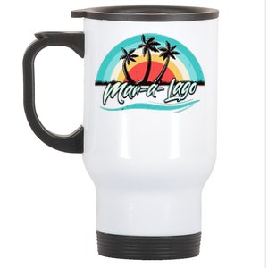 Matching Family Vacation Retro Sunset Maralago Florida Stainless Steel Travel Mug