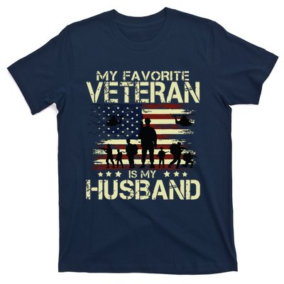 My Favorite Veteran Is My Husband Patriots Military T-Shirt