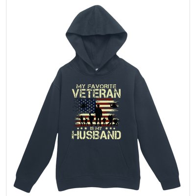 My Favorite Veteran Is My Husband Patriots Military Urban Pullover Hoodie