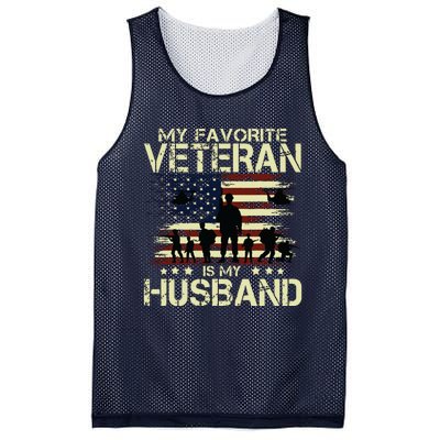 My Favorite Veteran Is My Husband Patriots Military Mesh Reversible Basketball Jersey Tank