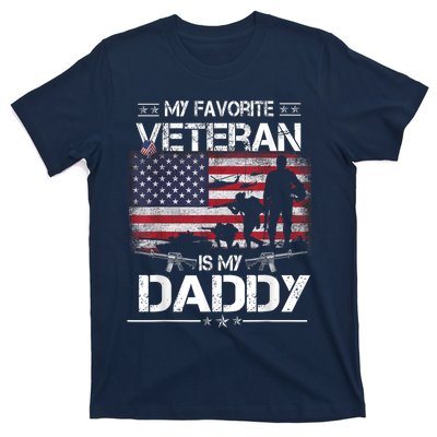 My Favorite Veteran Is My Daddy Flag Father Veterans Day T-Shirt