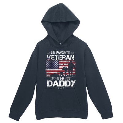 My Favorite Veteran Is My Daddy Flag Father Veterans Day Urban Pullover Hoodie