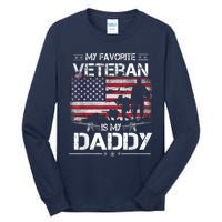 My Favorite Veteran Is My Daddy Flag Father Veterans Day Tall Long Sleeve T-Shirt