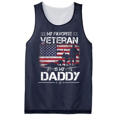 My Favorite Veteran Is My Daddy Flag Father Veterans Day Mesh Reversible Basketball Jersey Tank