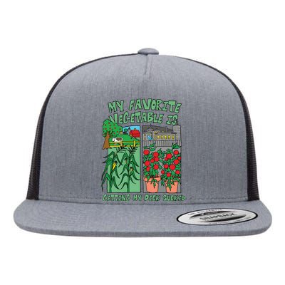 My Favorite Vegetable Is Getting My Dick Sucked Flat Bill Trucker Hat