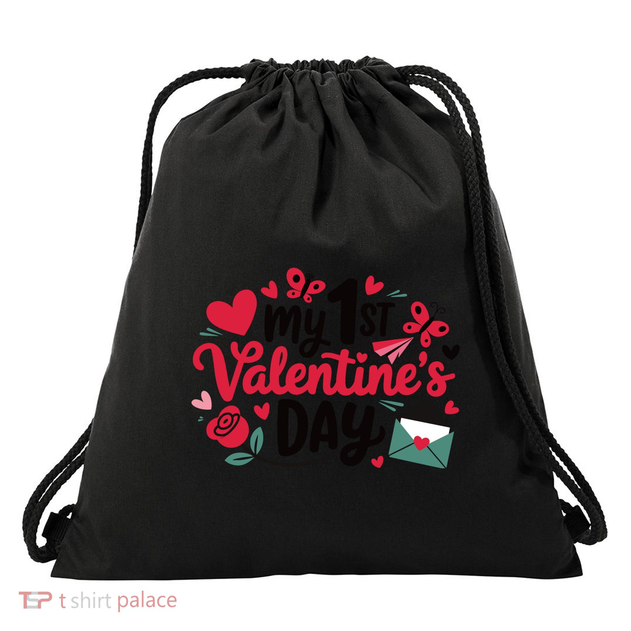 My First Valentine’S Day Drawstring Bag