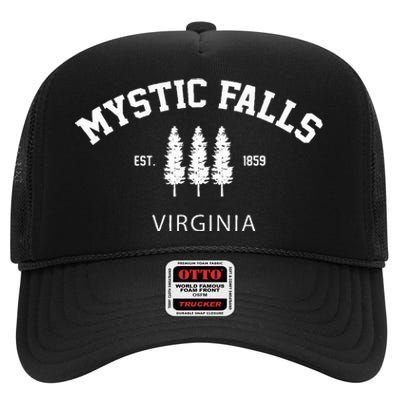 Mystic Falls Virginia  High Crown Mesh Back Trucker Hat