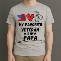 My Favorite Veteran Is My Papa Father Veterans Day T-Shirt