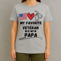 My Favorite Veteran Is My Papa Father Veterans Day T-Shirt