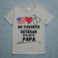 My Favorite Veteran Is My Papa Father Veterans Day T-Shirt
