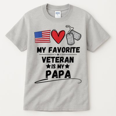 My Favorite Veteran Is My Papa Father Veterans Day Tall T-Shirt