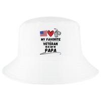 My Favorite Veteran Is My Papa Father Veterans Day Cool Comfort Performance Bucket Hat