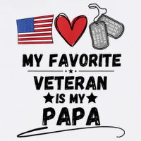 My Favorite Veteran Is My Papa Father Veterans Day Cooling Performance Crew T-Shirt