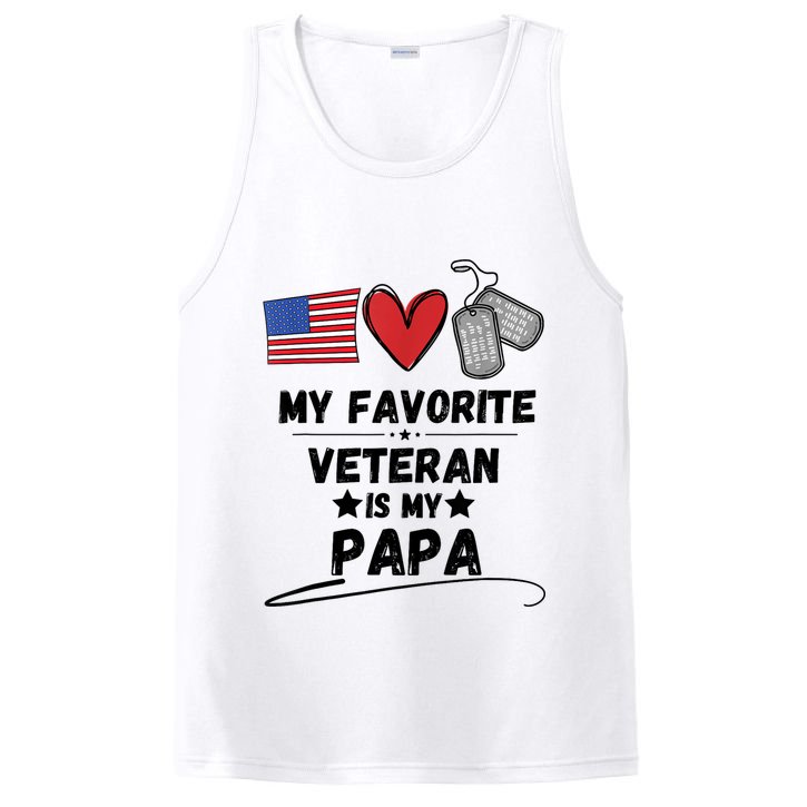 My Favorite Veteran Is My Papa Father Veterans Day PosiCharge Competitor Tank