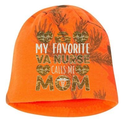 My Favorite Va Nurse Calls Me Mom Va Nurse Mom Gift Kati - Camo Knit Beanie