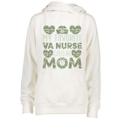 My Favorite Va Nurse Calls Me Mom Va Nurse Mom Gift Womens Funnel Neck Pullover Hood