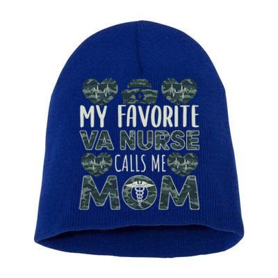 My Favorite Va Nurse Calls Me Mom Va Nurse Mom Gift Short Acrylic Beanie