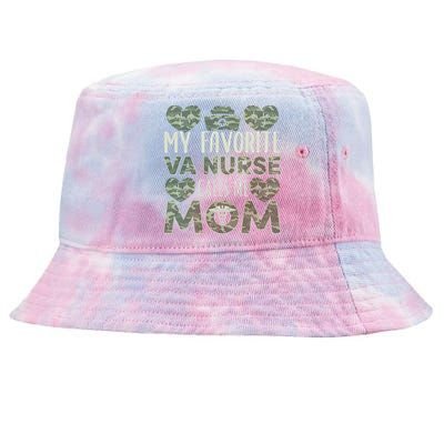 My Favorite Va Nurse Calls Me Mom Va Nurse Mom Gift Tie-Dyed Bucket Hat