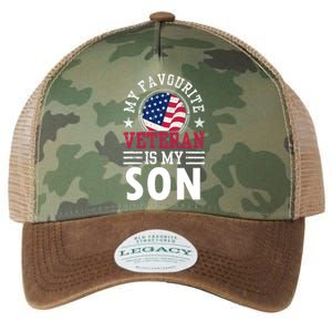 My Favorite Veteran Is My Son Veterans Relatives Pride Legacy Tie Dye Trucker Hat