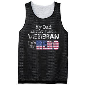 Military Family Veteran Support My Dad Us Veteran My Hero Mesh Reversible Basketball Jersey Tank