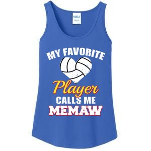 My Favorite Volleyball Player Calls Me Memaw Funny Memaw Gift Ladies Essential Tank