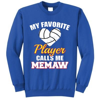 My Favorite Volleyball Player Calls Me Memaw Funny Memaw Gift Tall Sweatshirt