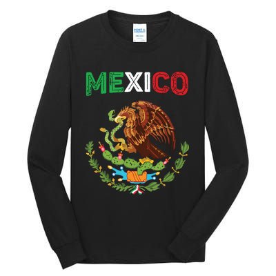 Mexico Flag Vintage Mexican Flag Tall Long Sleeve T-Shirt