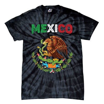 Mexico Flag Vintage Mexican Flag Tie-Dye T-Shirt