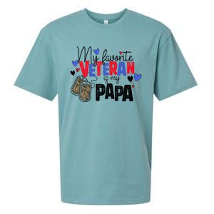 My Favorite Veteran Is My Papa Military Veterans Day Sueded Cloud Jersey T-Shirt