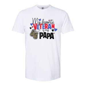 My Favorite Veteran Is My Papa Military Veterans Day Softstyle CVC T-Shirt