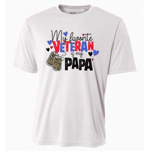 My Favorite Veteran Is My Papa Military Veterans Day Cooling Performance Crew T-Shirt