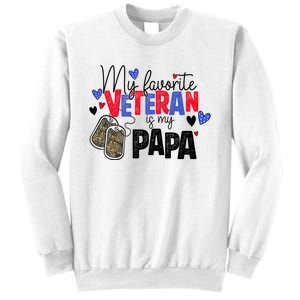 My Favorite Veteran Is My Papa Military Veterans Day Sweatshirt