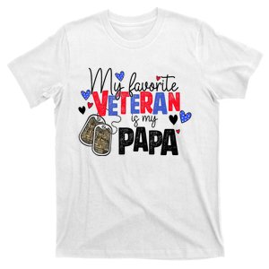 My Favorite Veteran Is My Papa Military Veterans Day T-Shirt