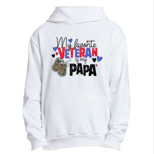 My Favorite Veteran Is My Papa Military Veterans Day Urban Pullover Hoodie