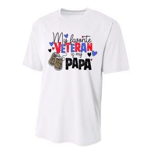 My Favorite Veteran Is My Papa Military Veterans Day Performance Sprint T-Shirt