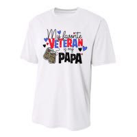 My Favorite Veteran Is My Papa Military Veterans Day Performance Sprint T-Shirt