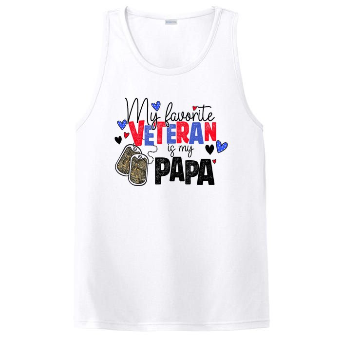 My Favorite Veteran Is My Papa Military Veterans Day PosiCharge Competitor Tank