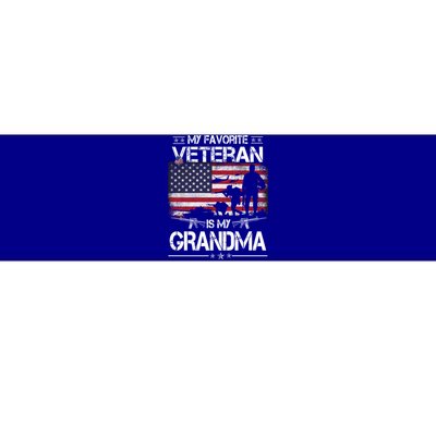 My Favorite Veteran Is My Grandma Cool Gift Flag Mother Veterans Day Funny Gift Bumper Sticker