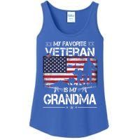 My Favorite Veteran Is My Grandma Cool Gift Flag Mother Veterans Day Funny Gift Ladies Essential Tank