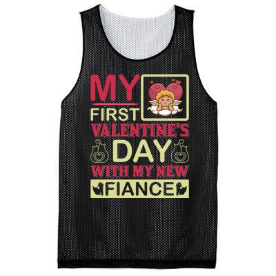 My First Valentine's Day With My New Fiance Mesh Reversible Basketball Jersey Tank